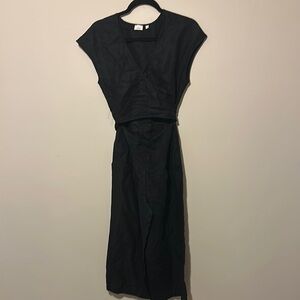 Aritzia Wilfred Elegant Black wrap Jumpsuit size 0